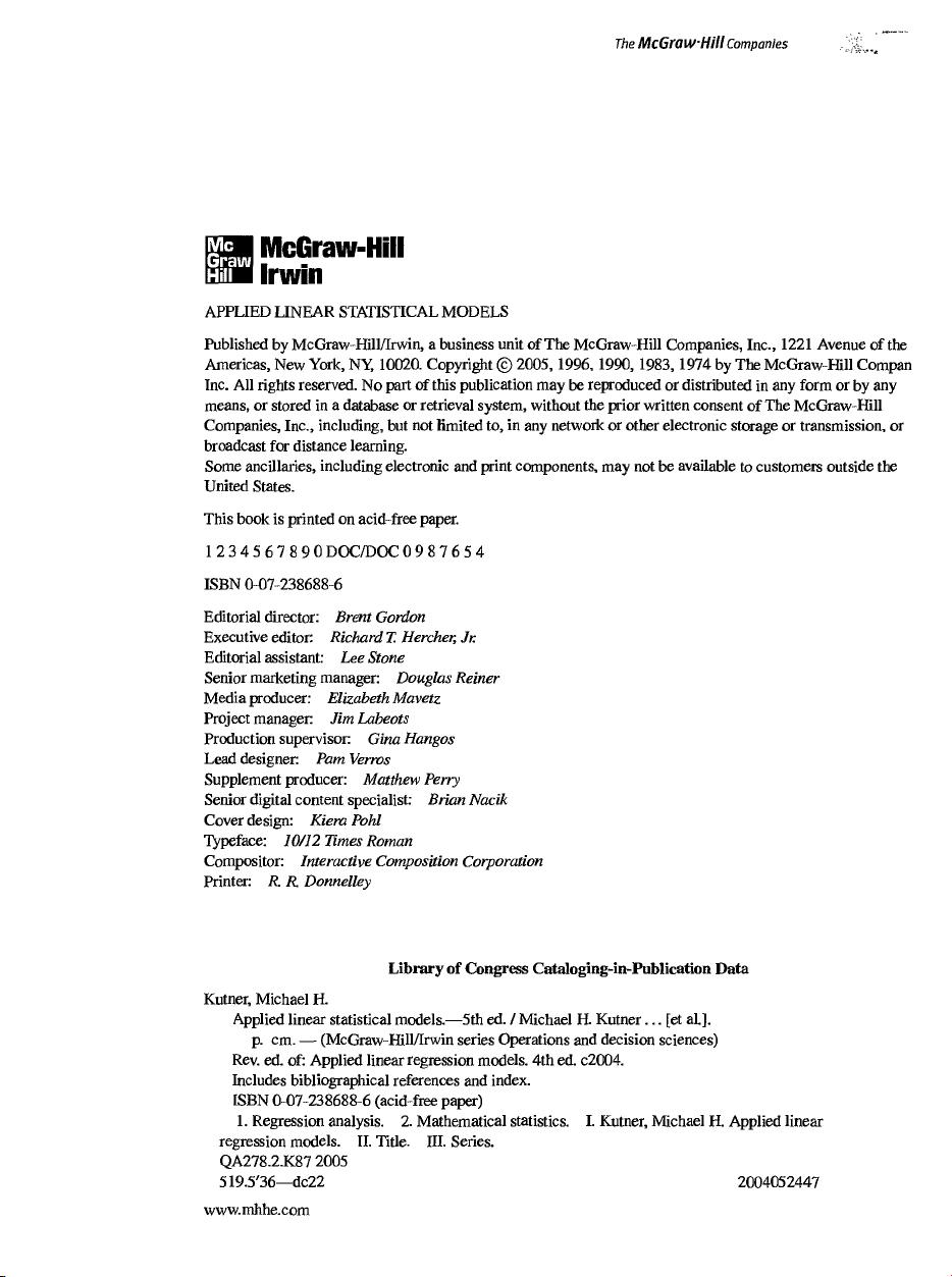 AppliedLinearStatisticalModels 5thMichaelH Kutner CSDN Appliedlinearstatisticalmodels 5thmichaelh kutner csdn