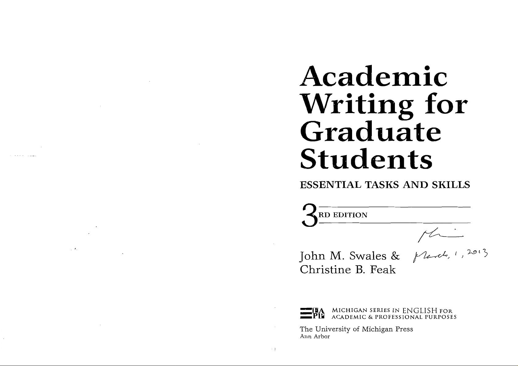 AcademicWritingforGraduateStudents Academicwritingforgraduatestudents