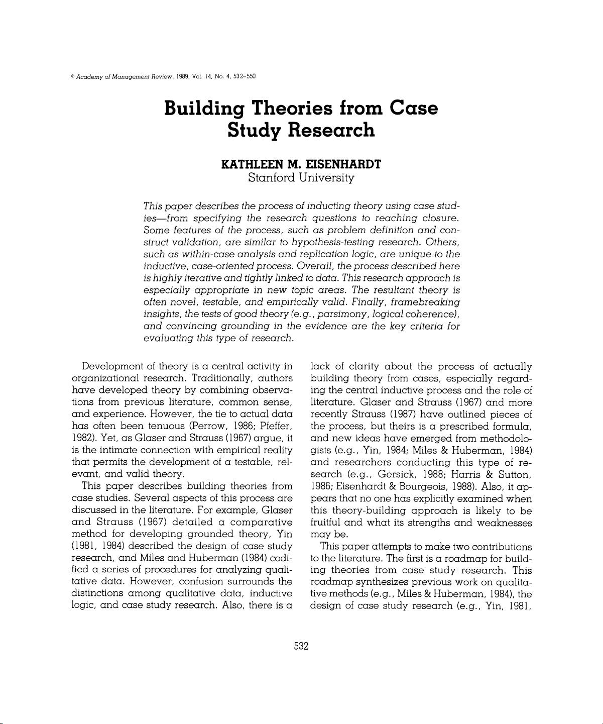 building theories from case study research the progressive case study