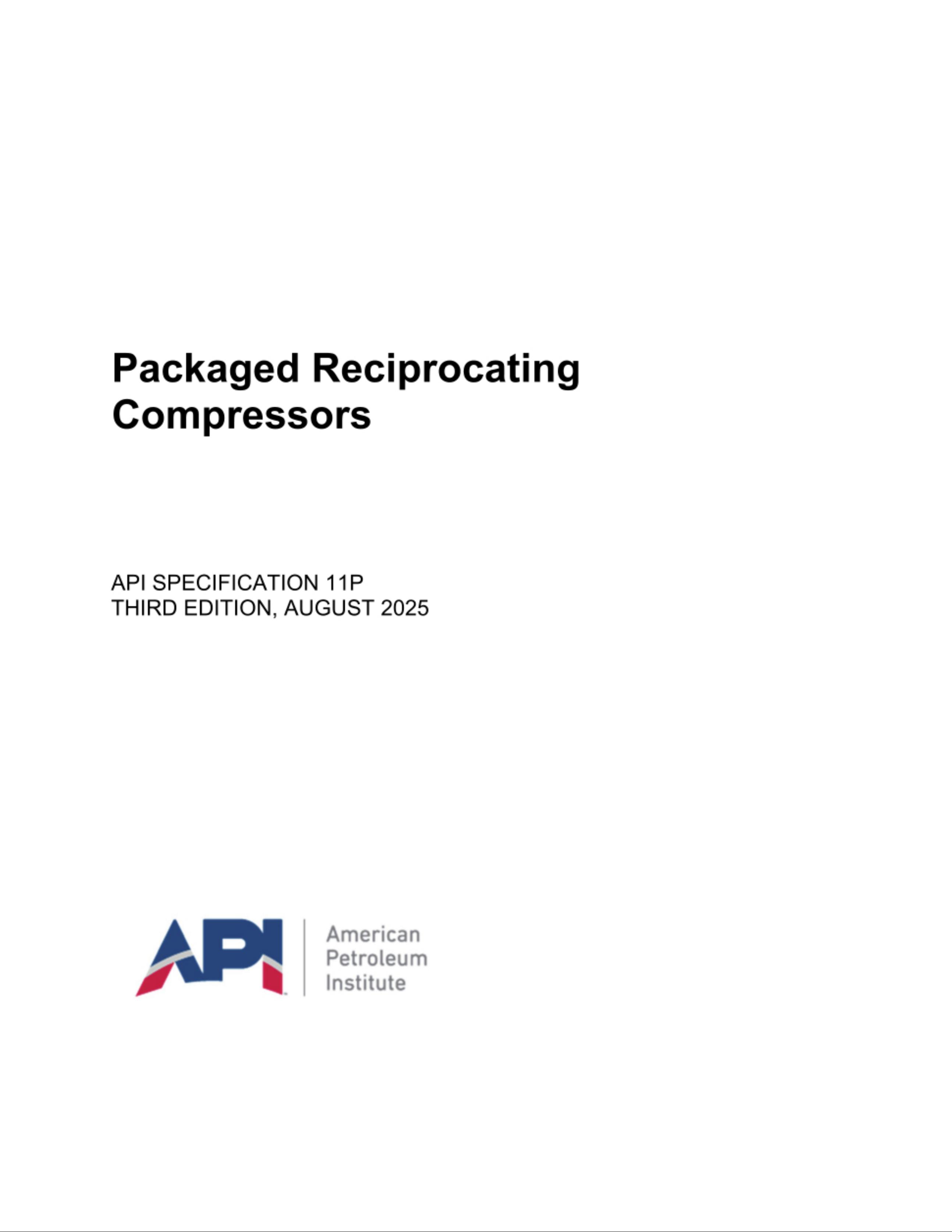 APISPEC11P3RDED(2025)PackagedReciprocatingCompressors;ThirdEdition ...